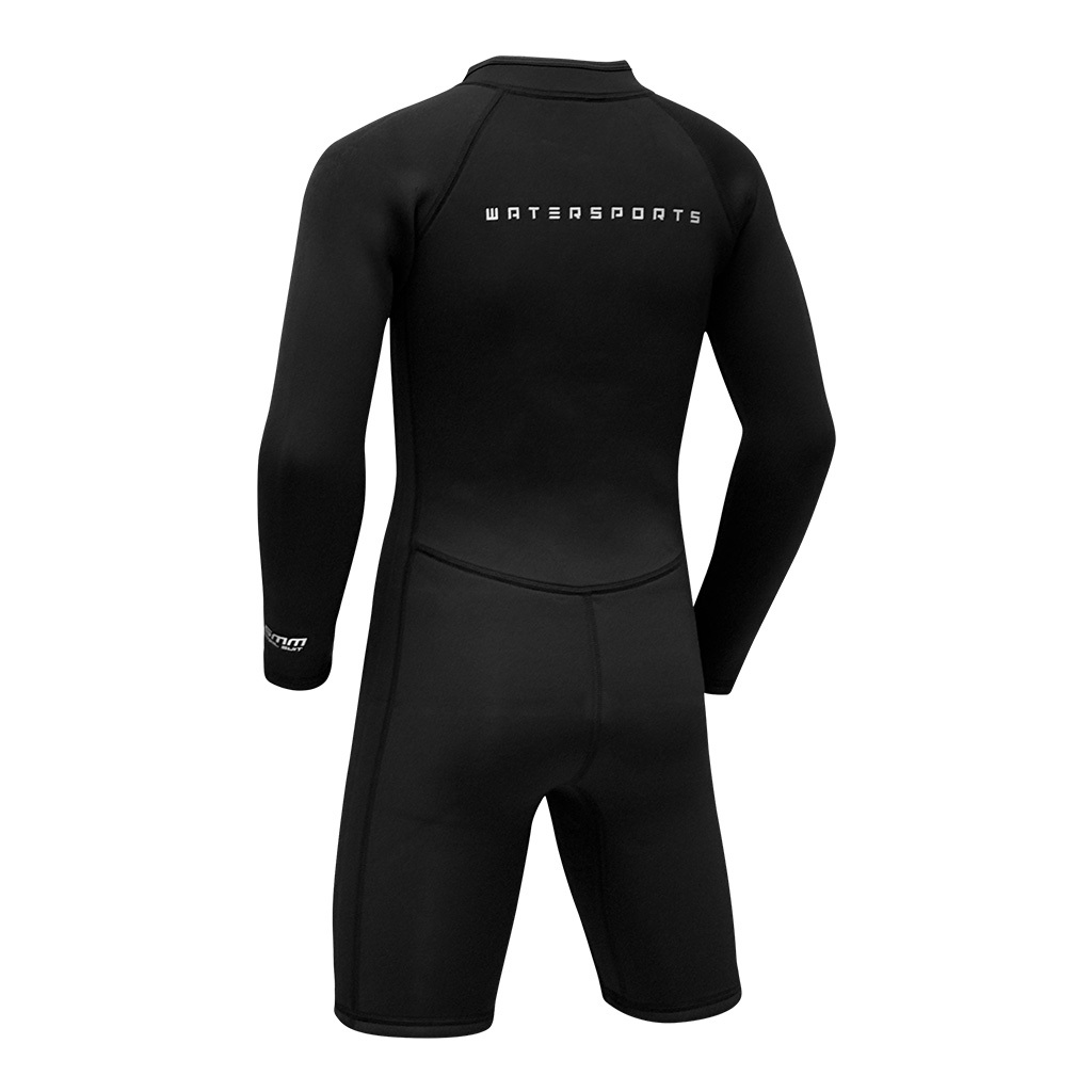 2.5mm 兒童 CR 鯊魚皮游泳連身保暖衣 - 黑