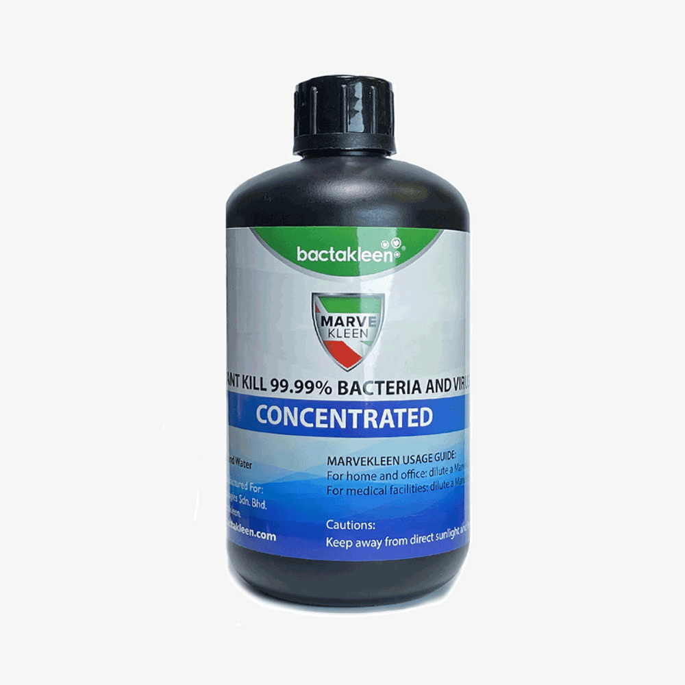 Bactakleen® Marvekleen disinfection solution 1L – Kills 99.95% of COVID-19 as tested by MICROBAC