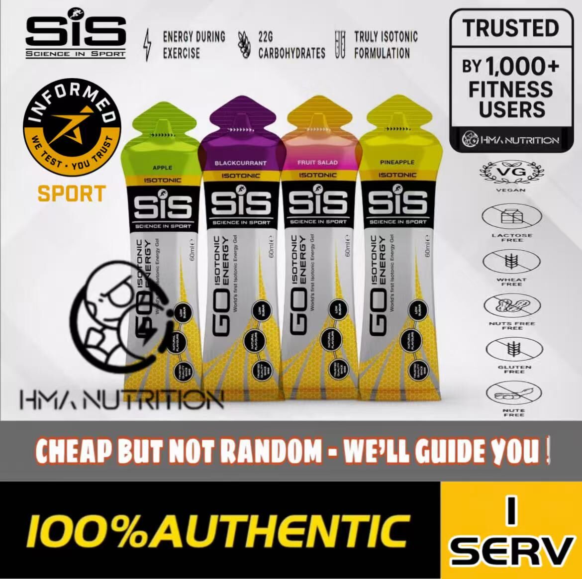 SIS GO Isotonic Energy Gels (60ml/1Serving)