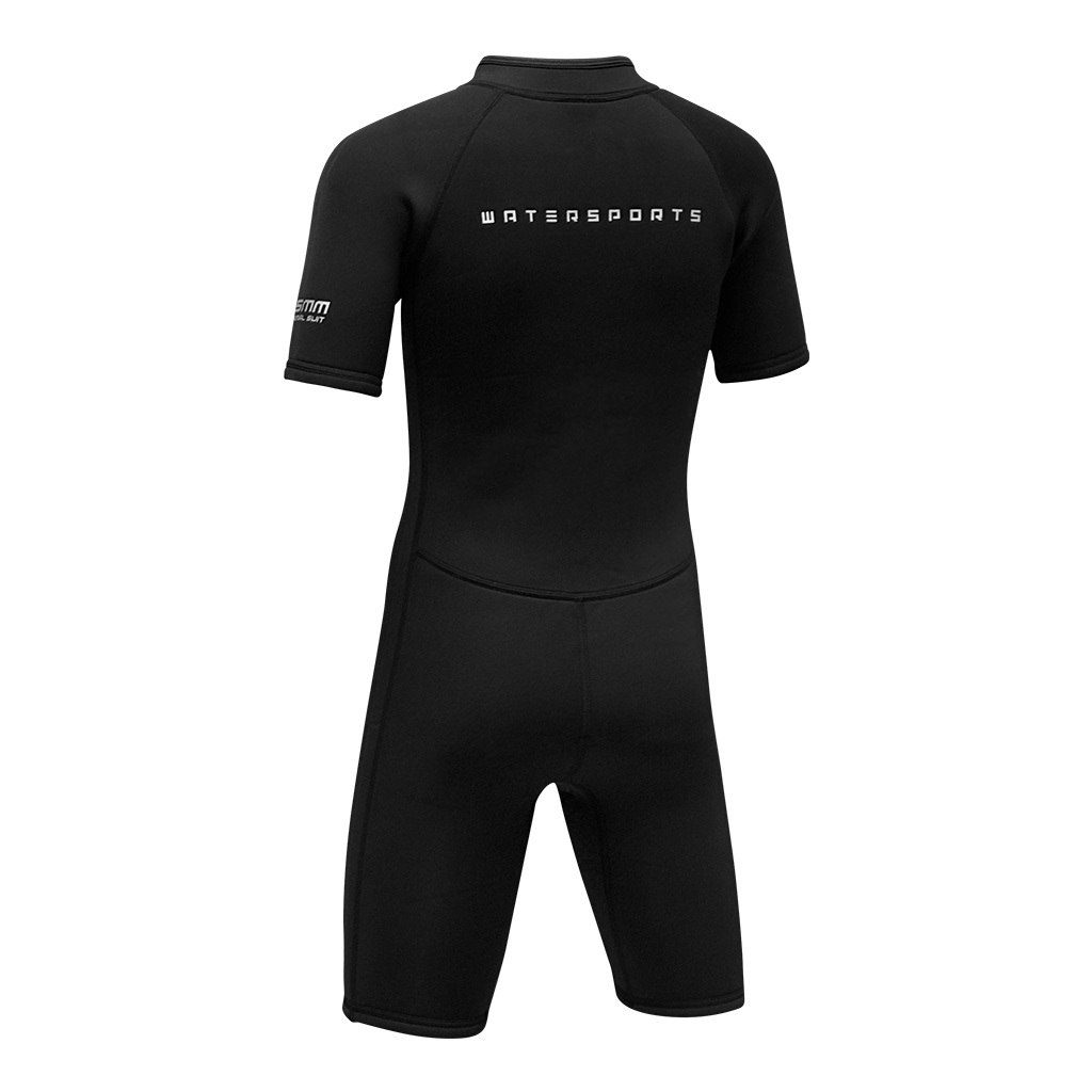 2.5mm 兒童 CR 鯊魚皮游泳連身保暖衣 - 黑