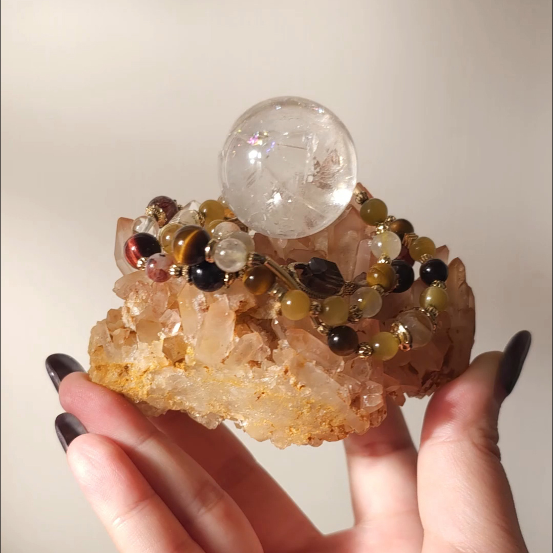 漸層雙面時光隧道晶簇 C382