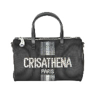 Crisathena Glam Boston Bag in Black CT-250005-2D-BLACK -M