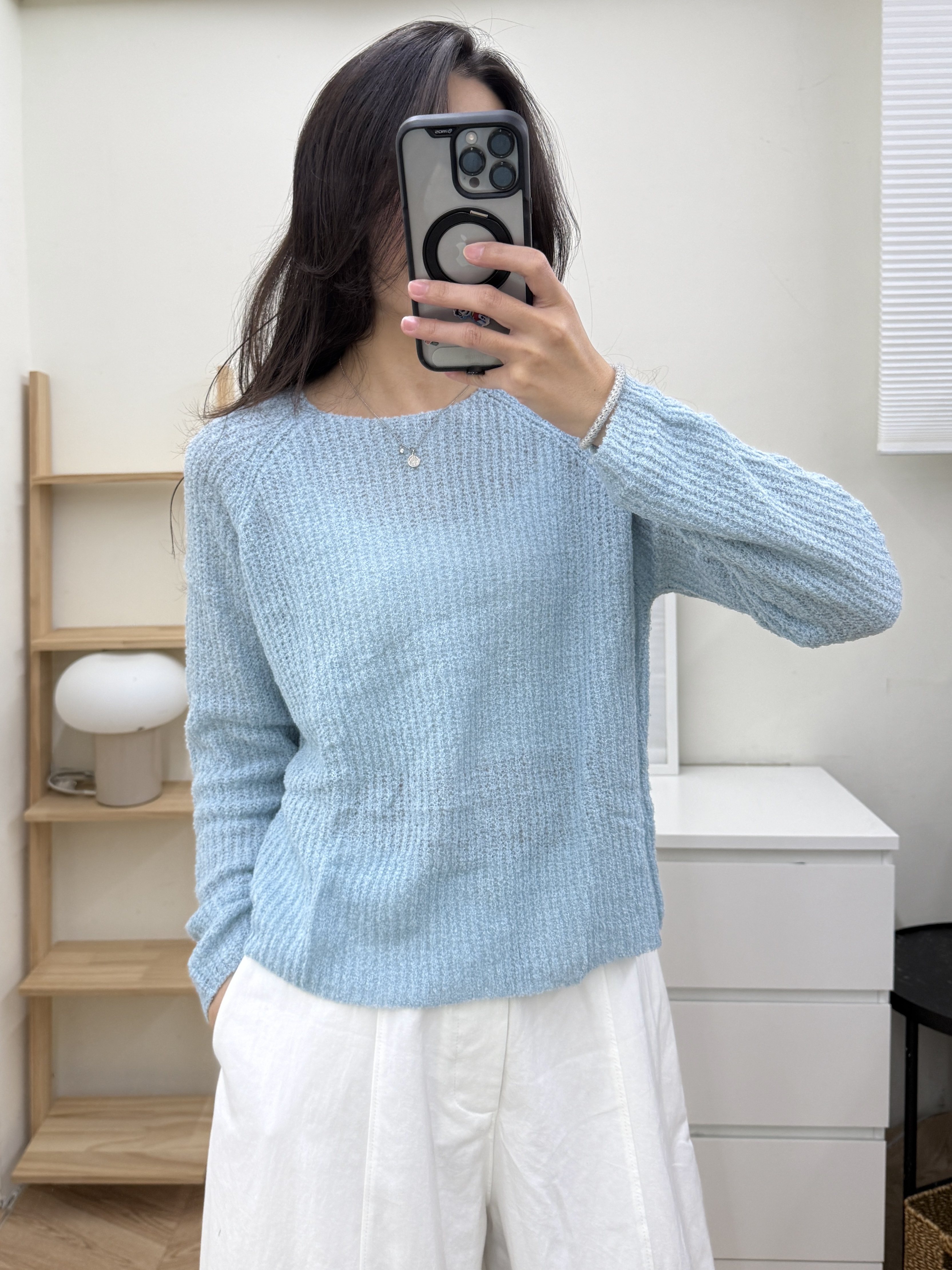 羊毛混紡薄毛衣*5色