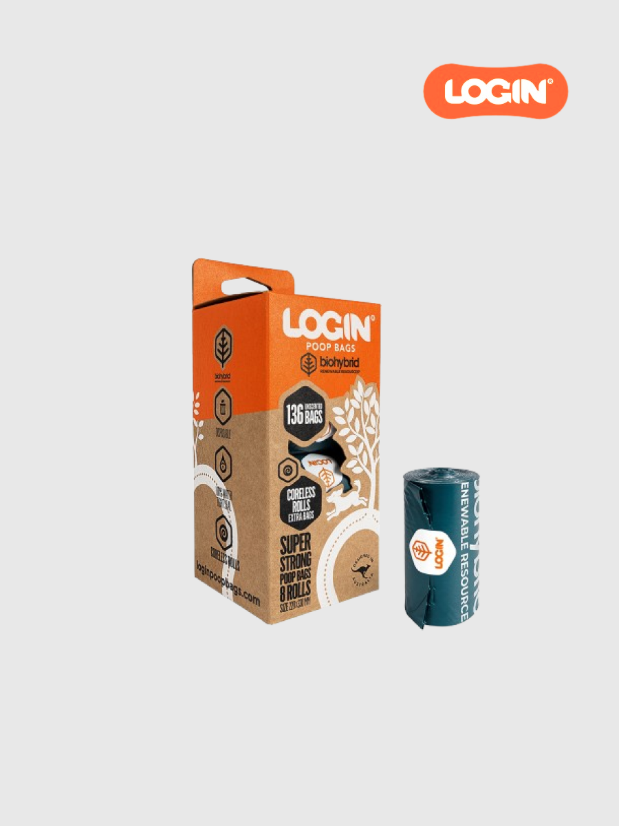【澳洲LOGIN】洛格生物降解拾便袋 (8捲/盒)