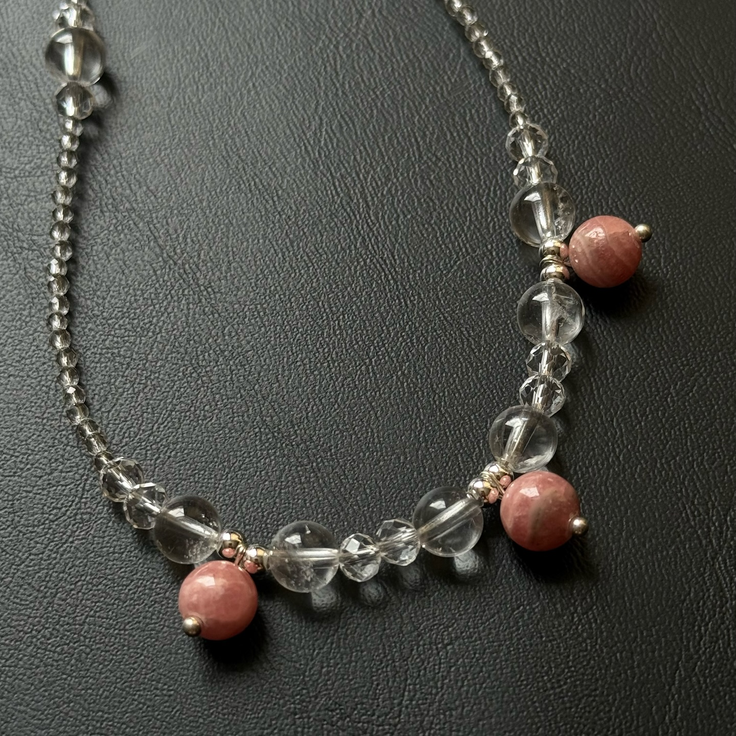 [原石] 菱錳礦/紅紋石 項鏈