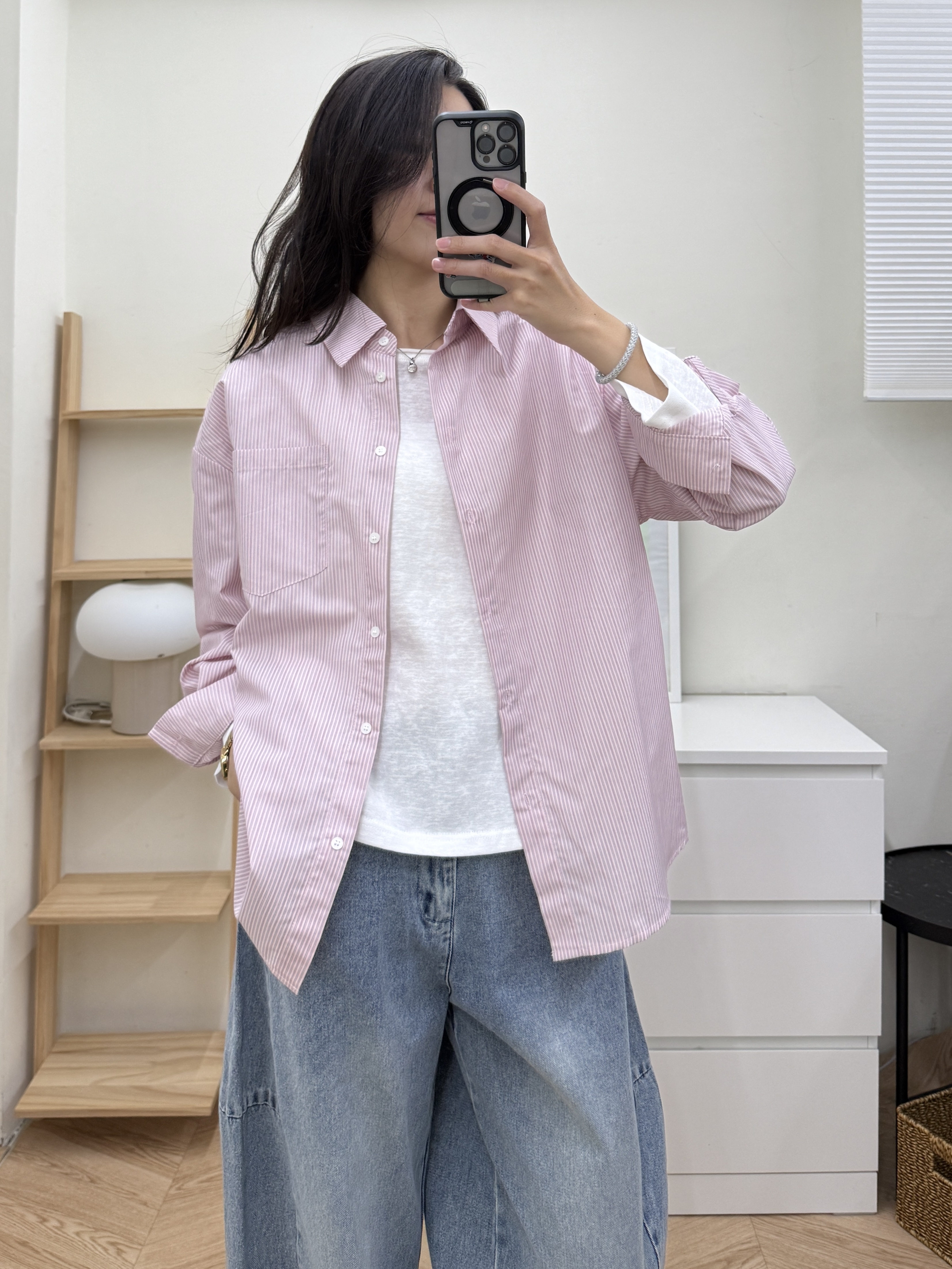 細條紋純棉襯衫*2色