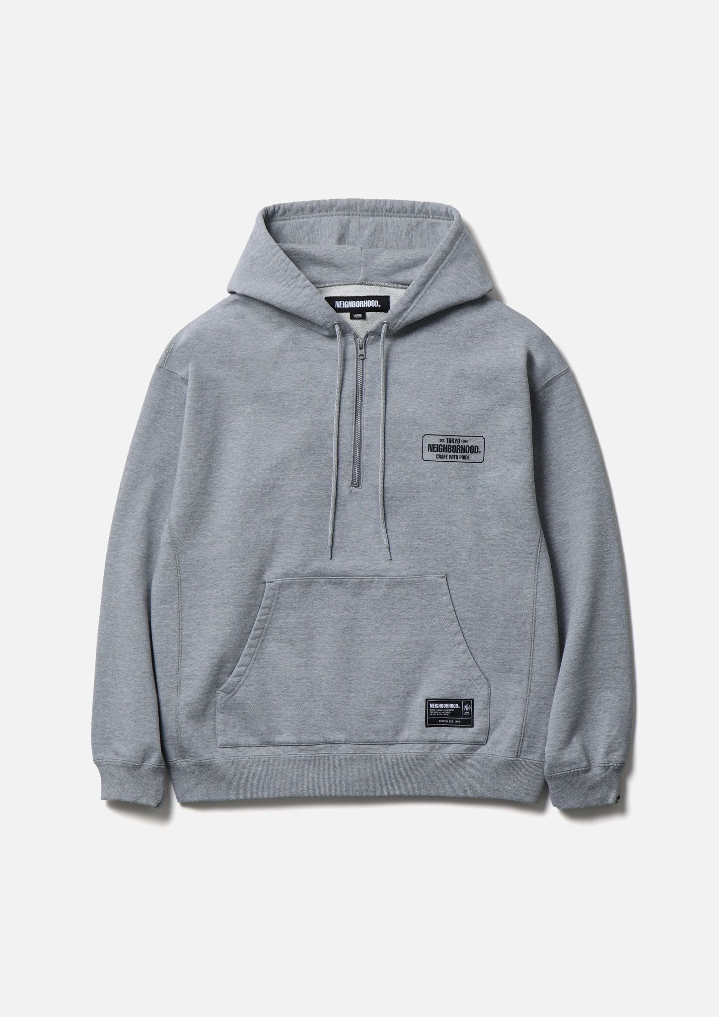 NEIGHBORHOOD CLASSIC SWEAT HALF ZIP HOODIE LS