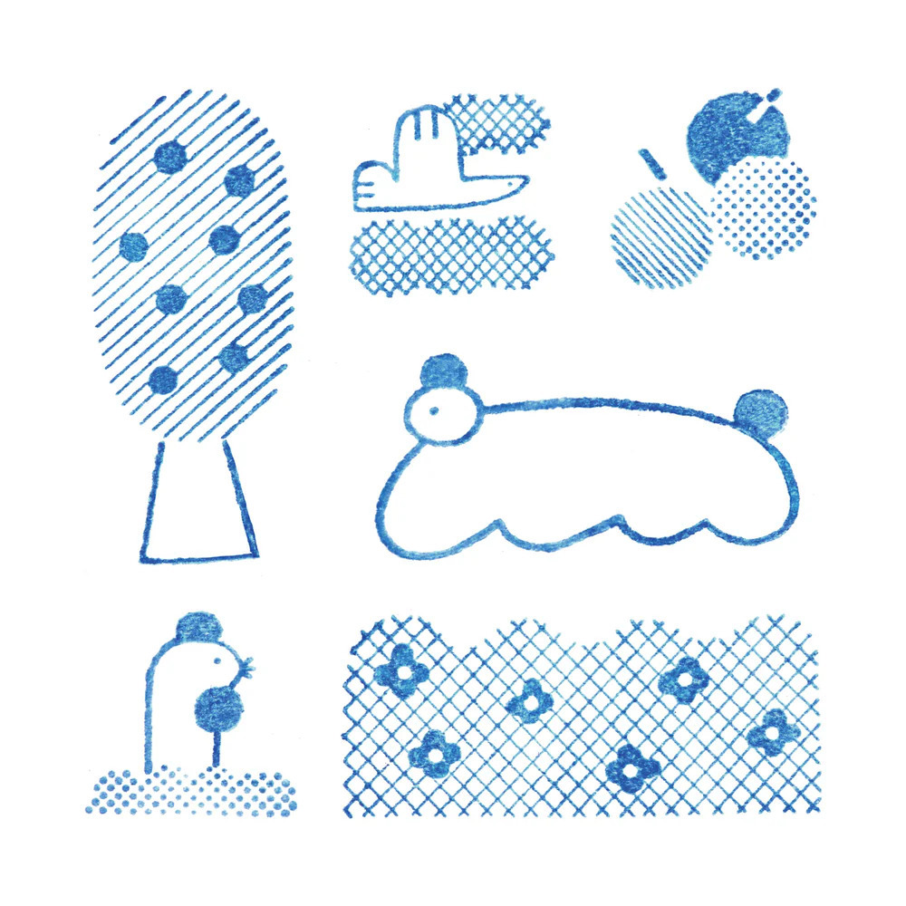 HITOTOKI 透明印章 套組 熊熊森林｜KING JIM 日本