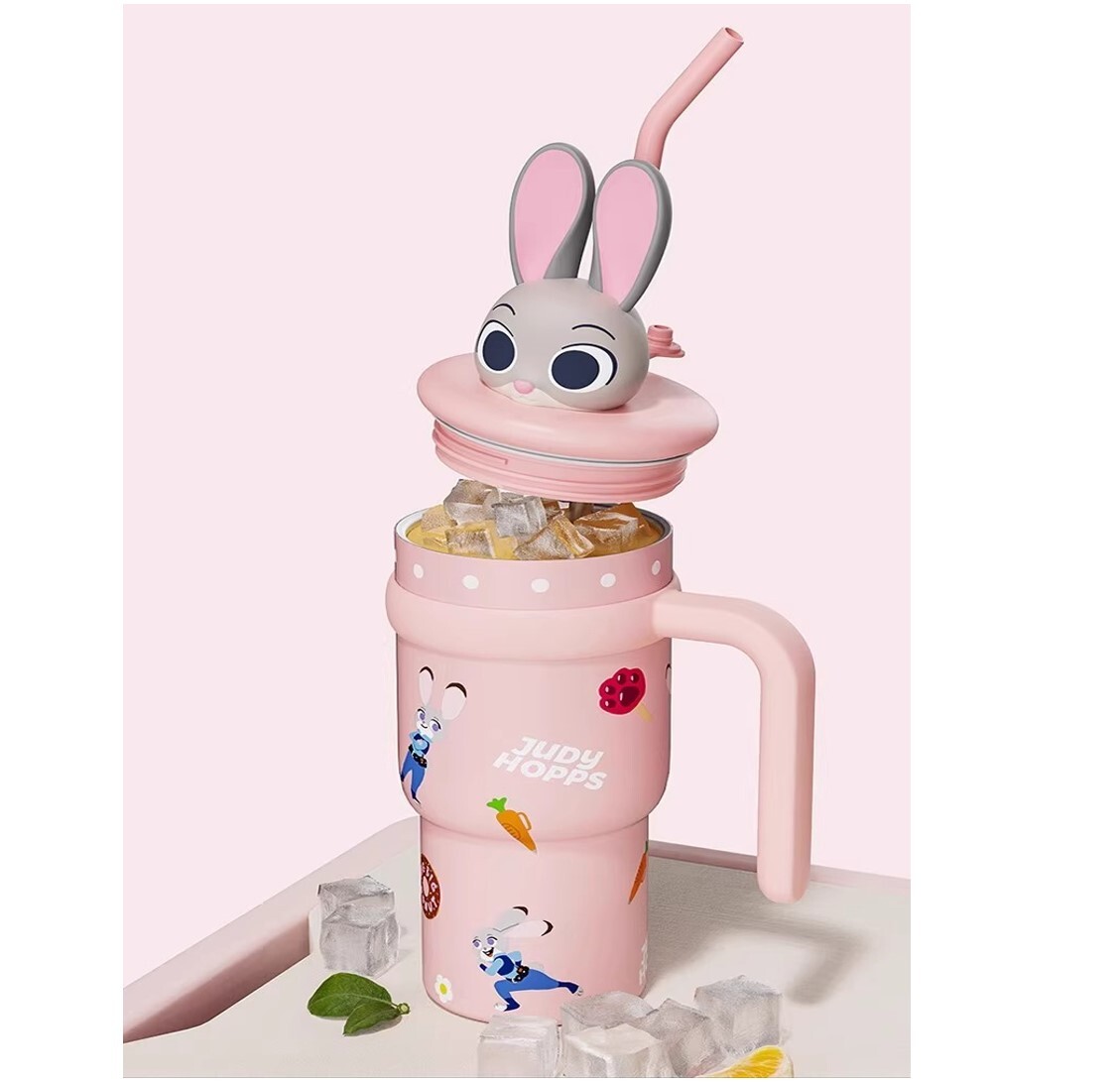 迪士尼優獸大都會|3D吸管保溫杯 巨無霸杯|朱迪 大容量700ml