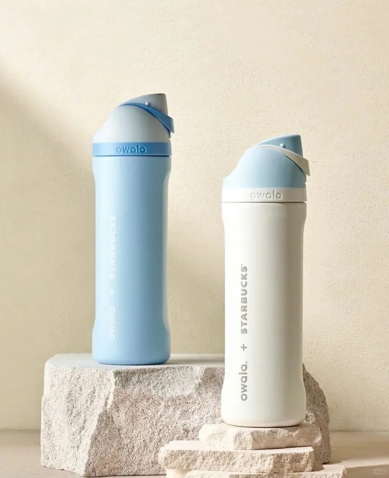 <現貨>Starbucks x Owala 夏日 冷飲 水壺 710ml 白