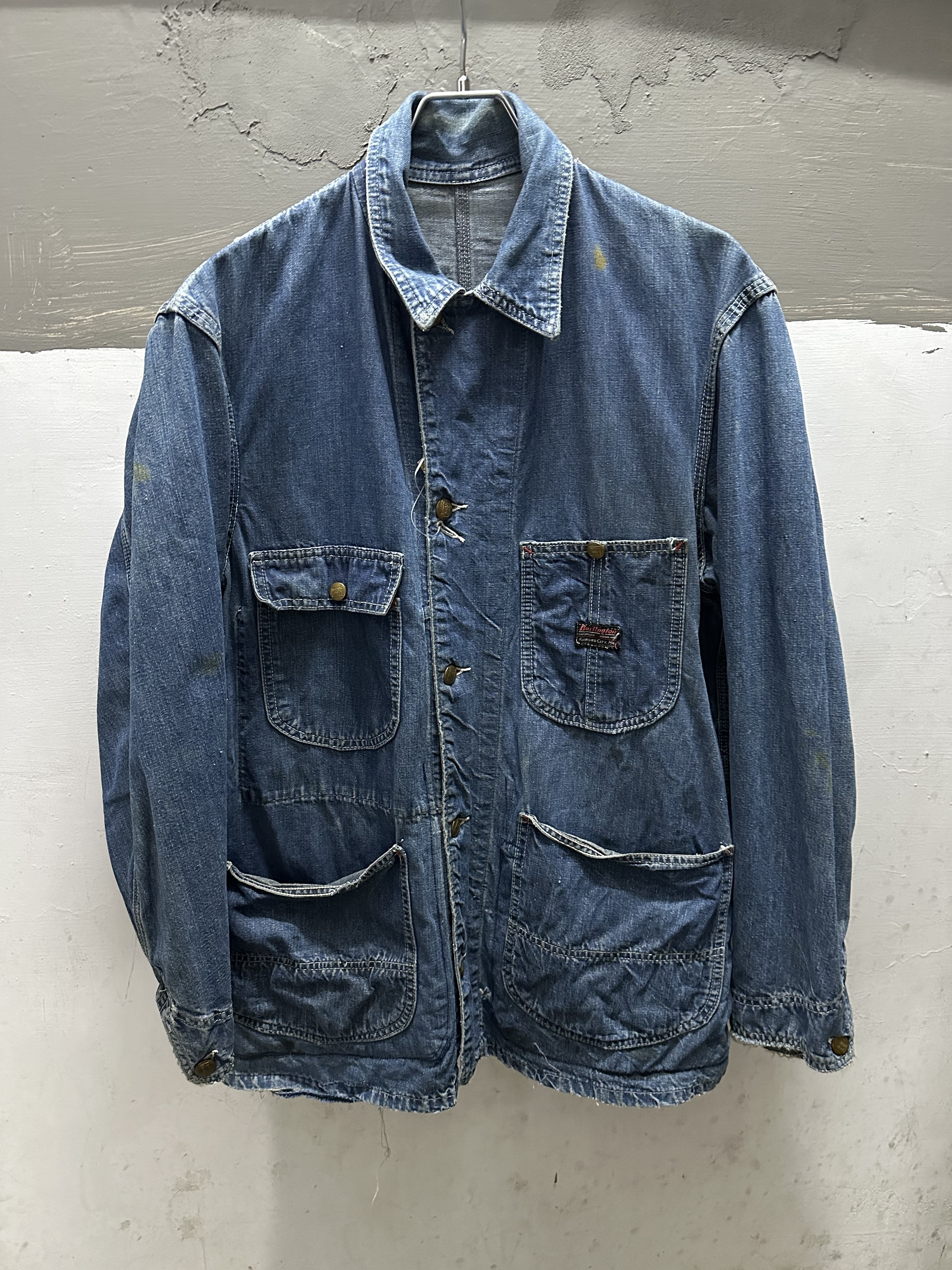60s BURLINGTON Denim Chore Jacket*Personal Custom