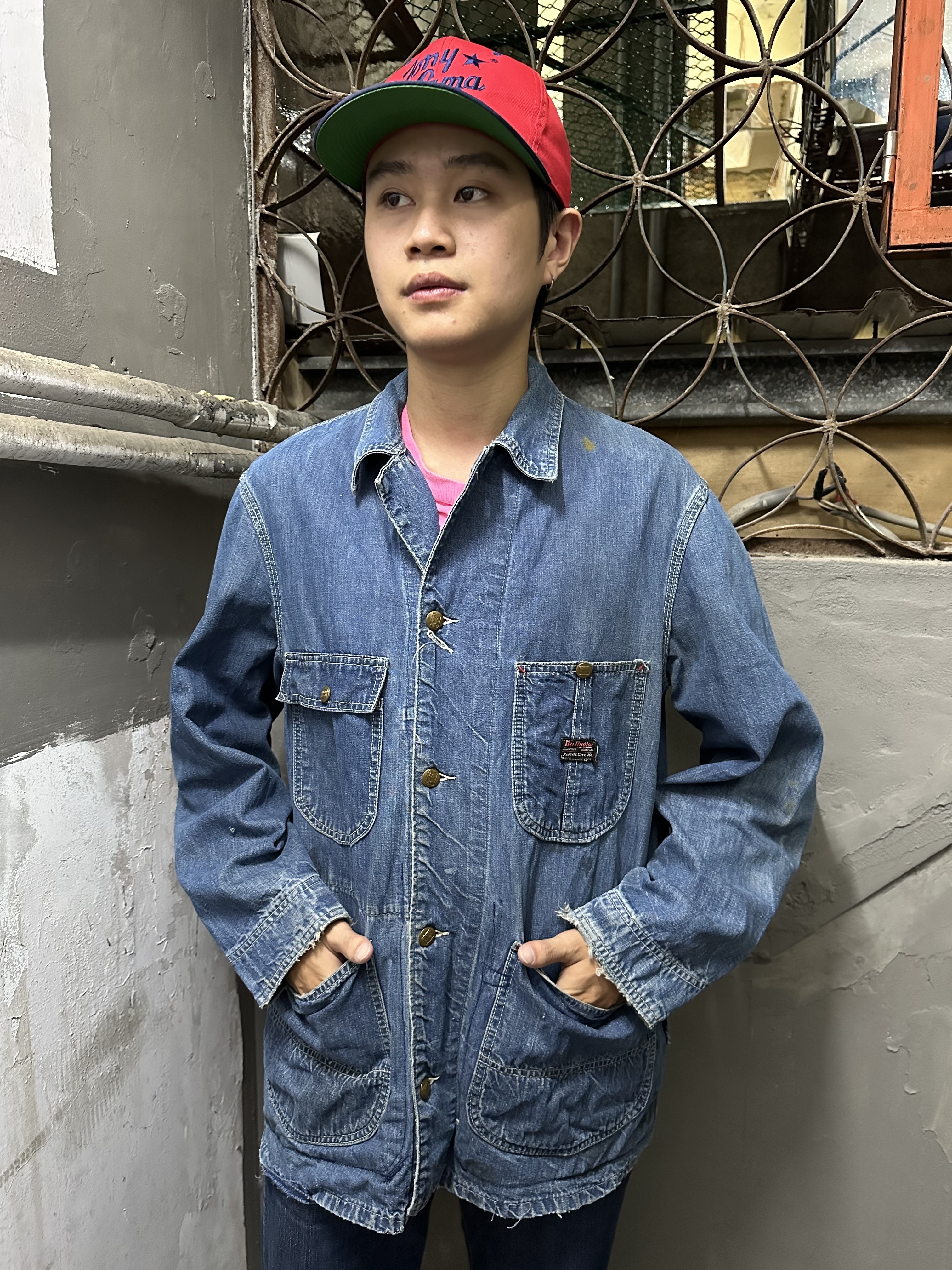 60s BURLINGTON Denim Chore Jacket*Personal Custom