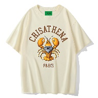 Crisathena lobster T-Shirt in Beige,Orange CT-CH2614-BGE_ORG -M