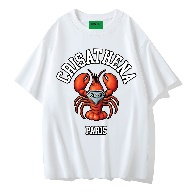 Crisathena lobster T-Shirt in White,Red CT-CH2614-WHT_RED -M