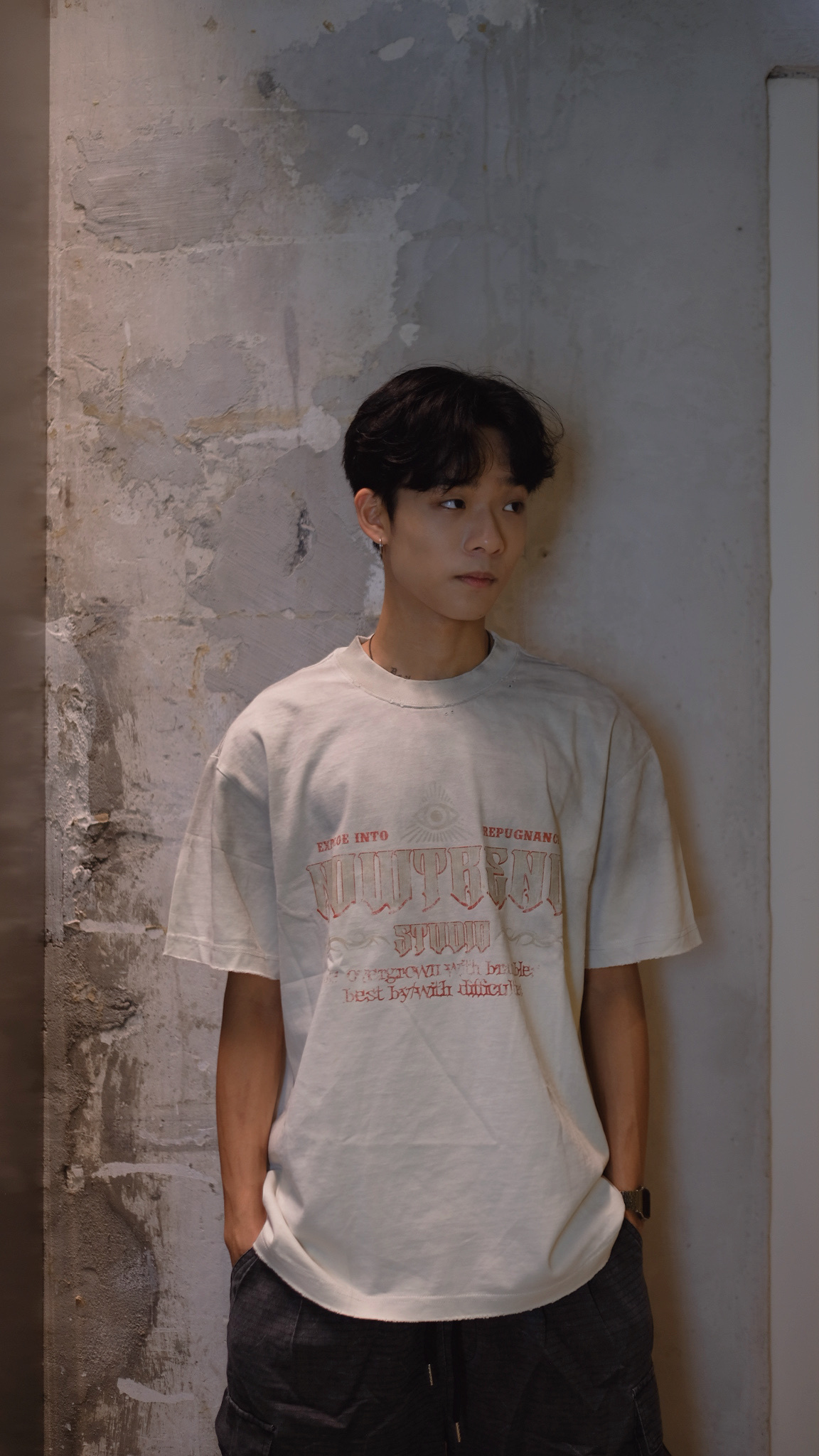 ST0074 Red print tee