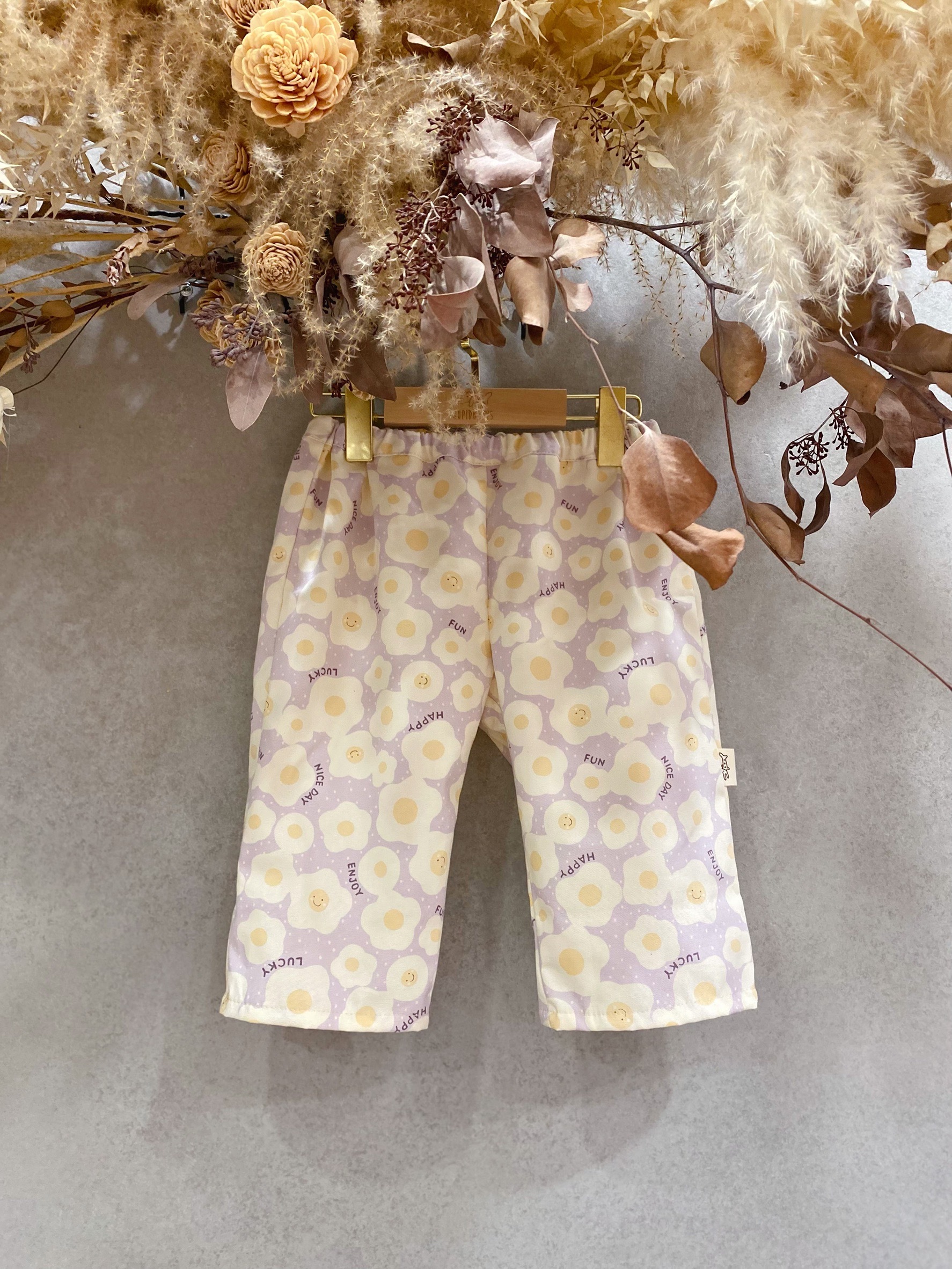 紫荷包蛋 九分寬褲（110）