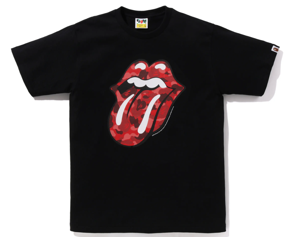 A BATHING APE®︎ × 滾石樂隊 短T