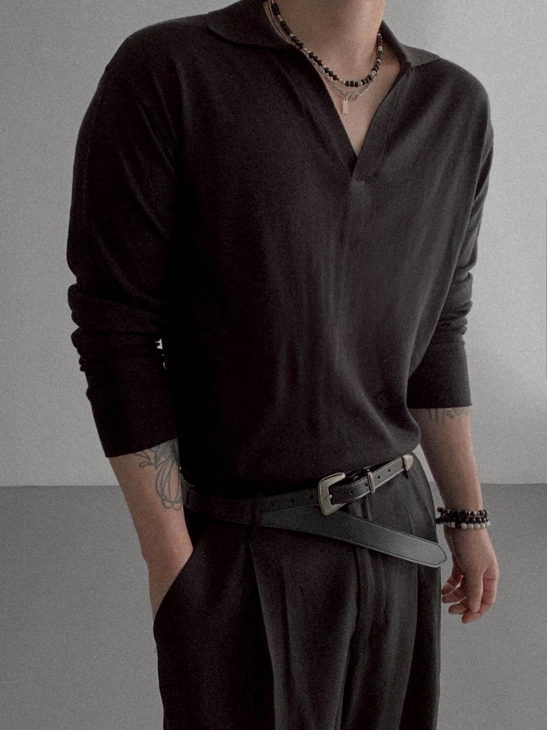 艾斯泰克翻領針織衫