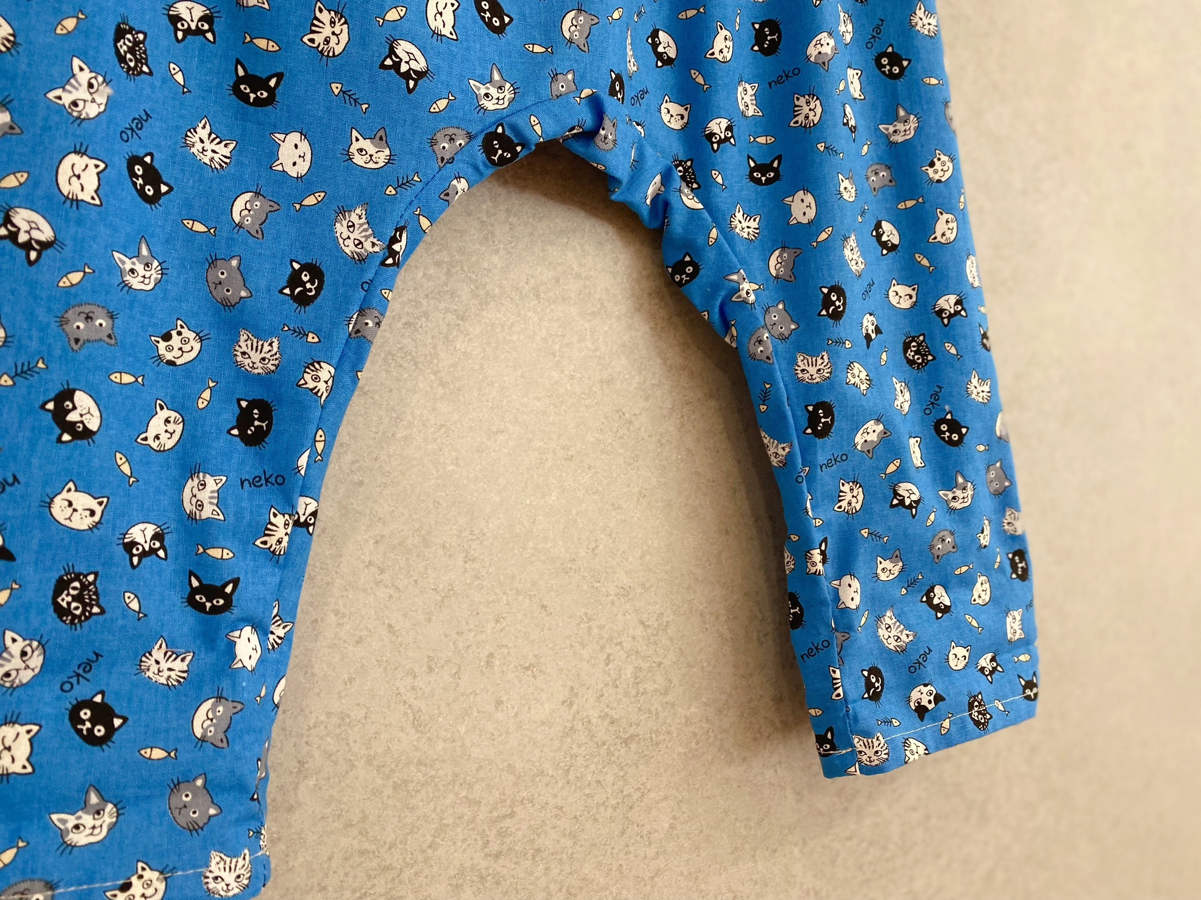 水藍貓咪頭 哈倫長褲（100）