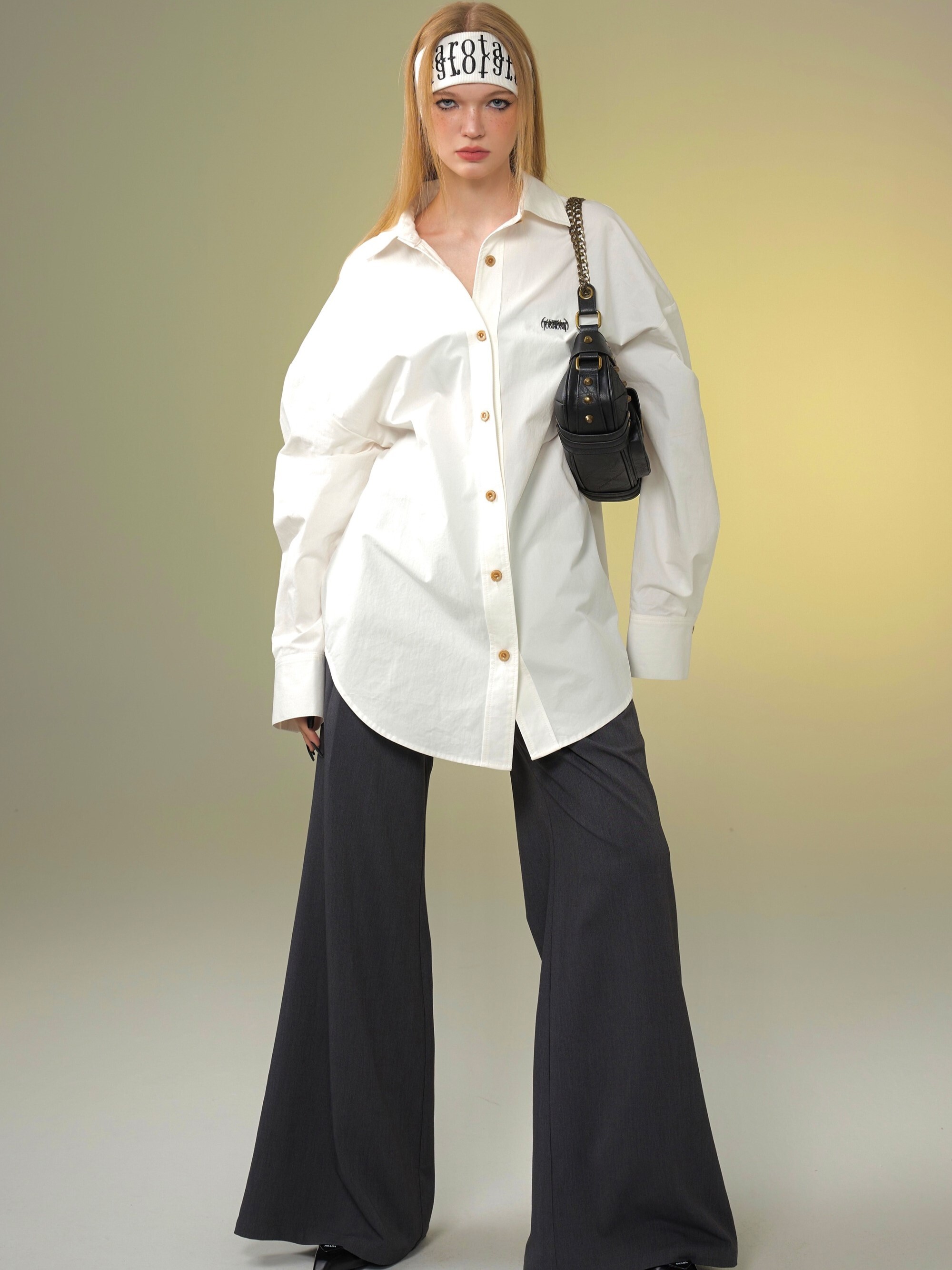 TAROTAROT｜鏡像字母刺繡 寬邊髮帶