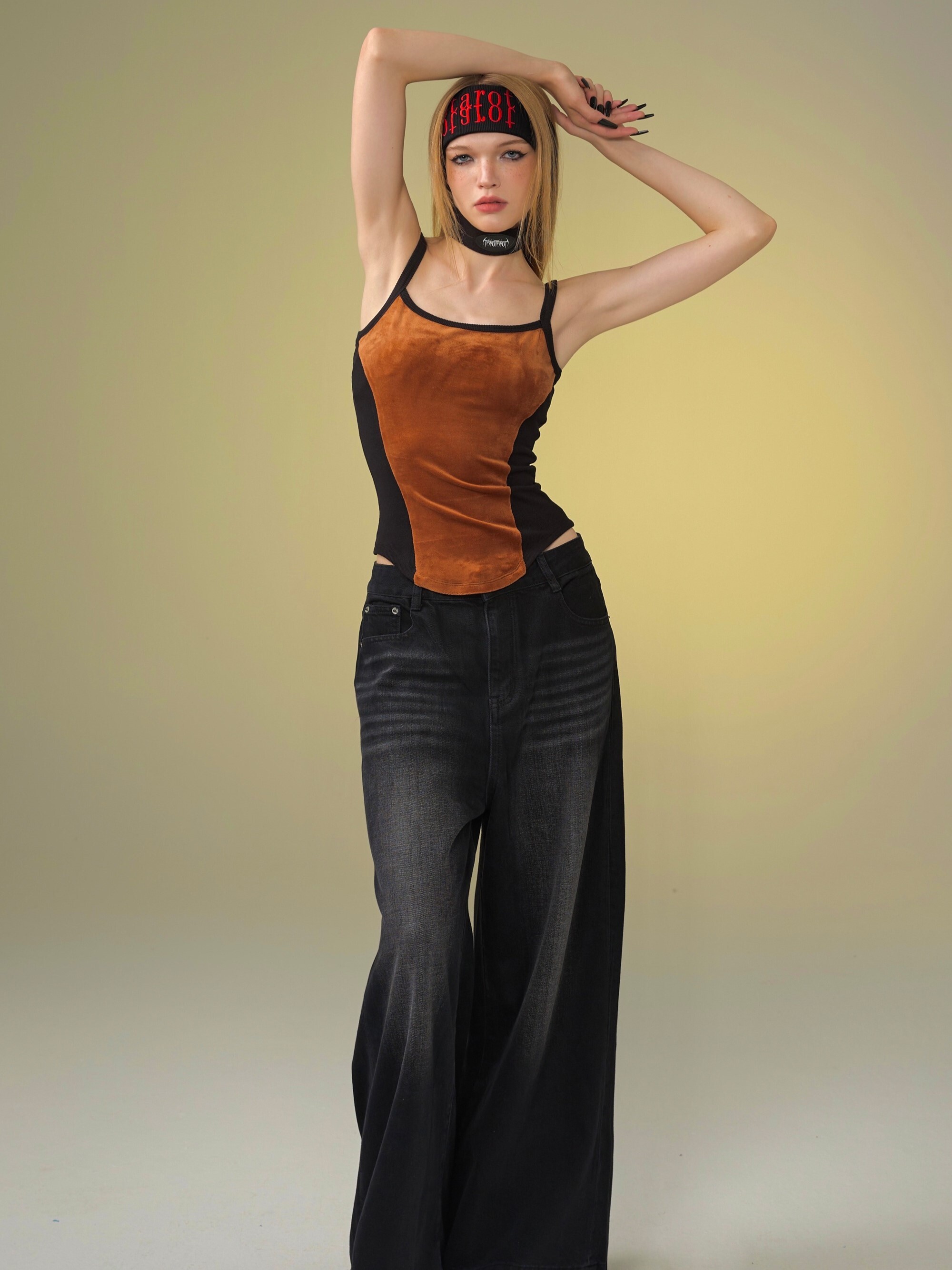 TAROTAROT｜鏡像字母刺繡 寬邊髮帶