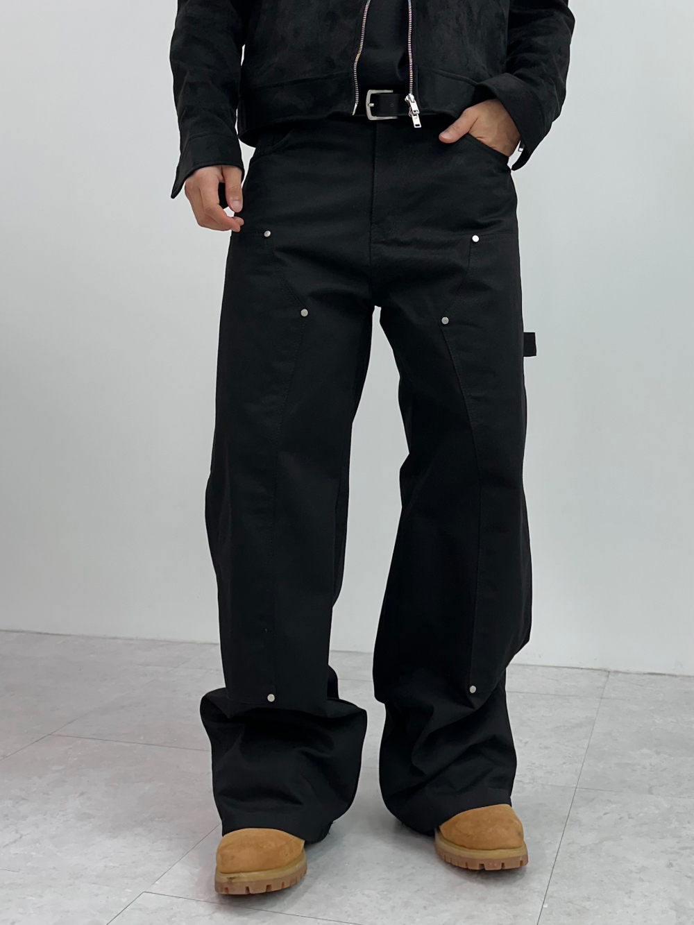 雙膝工作休閒褲