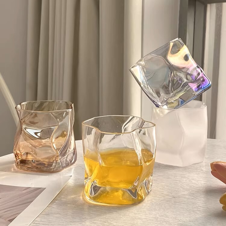 《6277》不規則波紋玻璃杯(280ML)