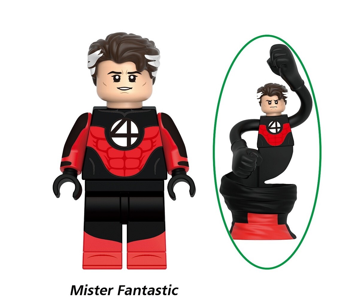 The Fantastic Four Mr Fantastic Custom Minifigures Minifigs Fit Lego G0158 GH0433