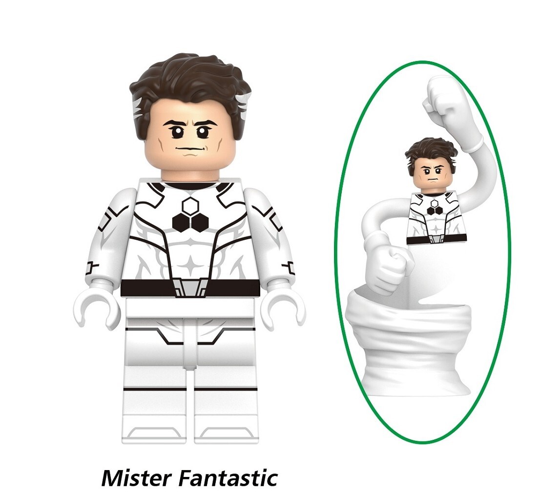 The Fantastic Four Mr Fantastic Custom Minifigures Minifigs Fit Lego G0158 GH0437