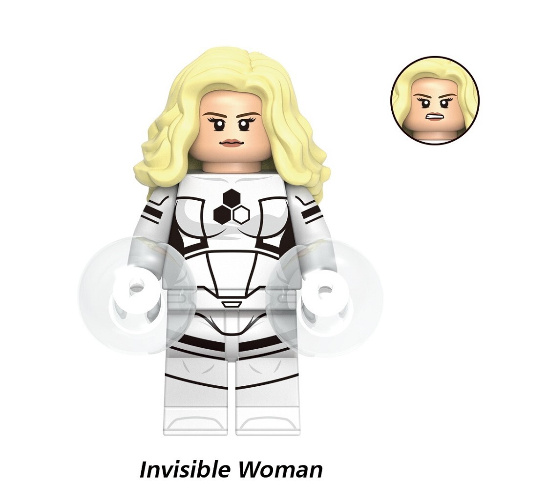 The Fantastic Four Invisible Woman Minifigures Minifigs Fit Lego G0158 GH0439