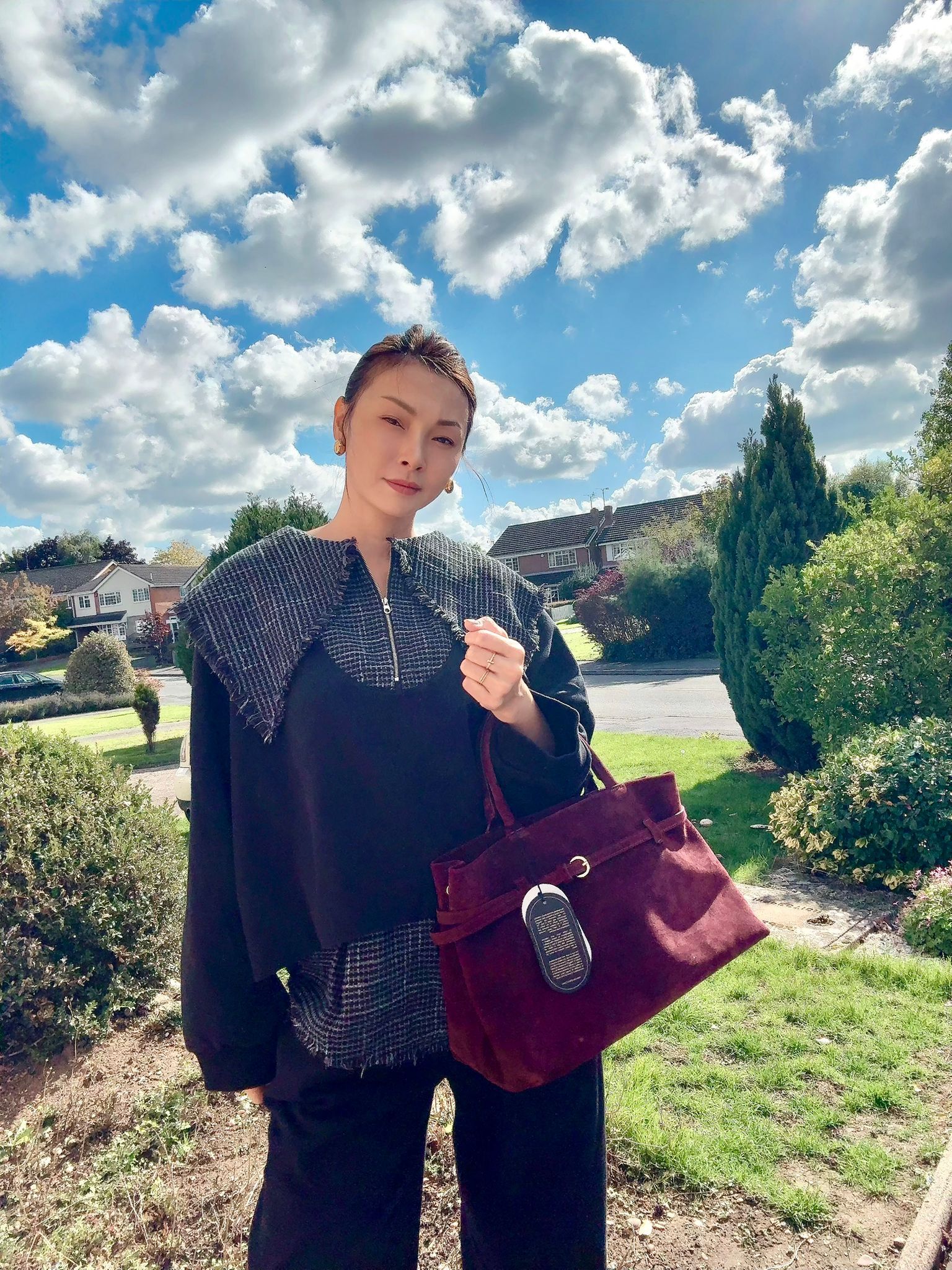 英國代購 (獨立訂單)-Viola Castellani Burgundy Leather Bag (Made in Italy)