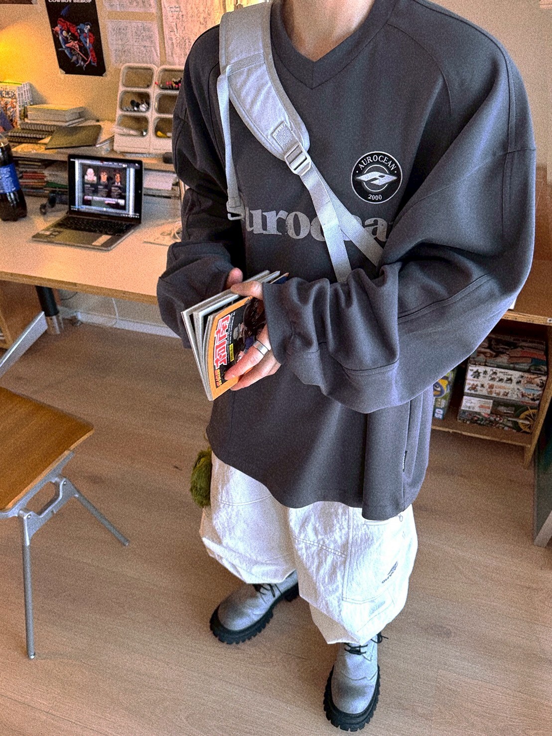 Aurocean 徽章刺繡球衣衛衣