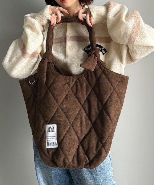 JaVa / quilted tote bag