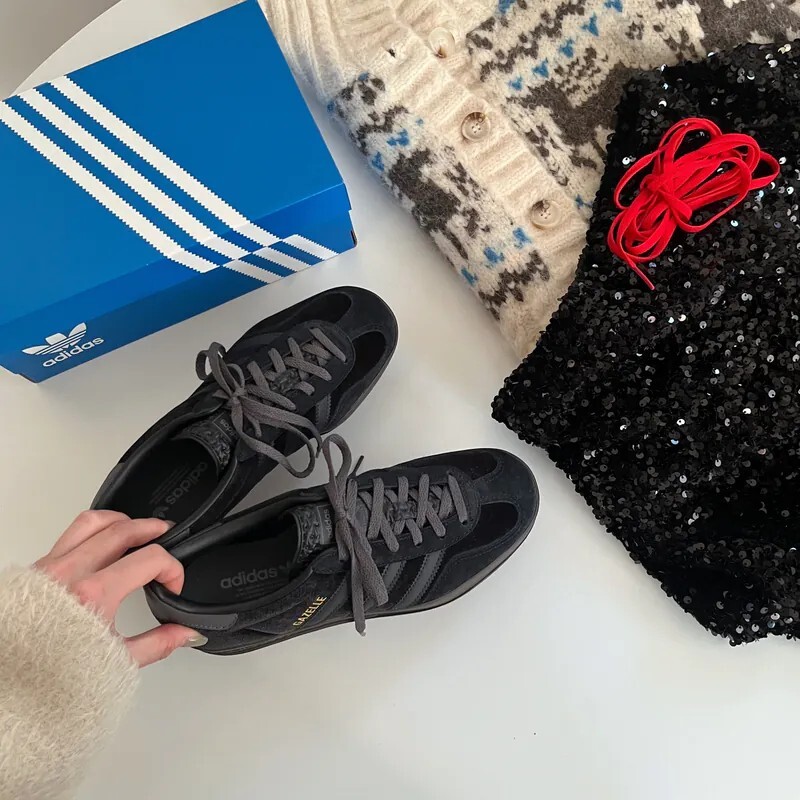 <快速出貨> Adidas Gazelle Indoor 天鵝絨 黑化焦糖