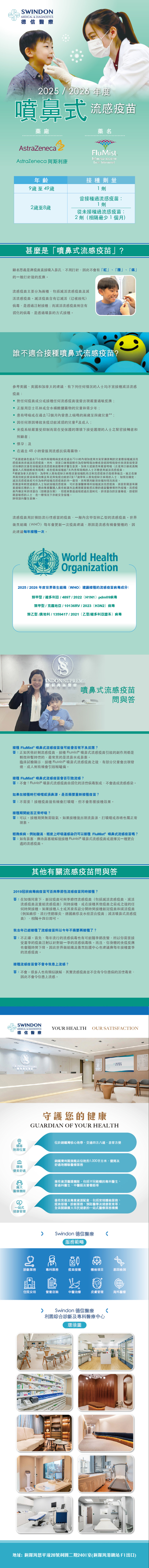 Swindon Medical 德信醫療 噴鼻式流感疫苗 Flumist
