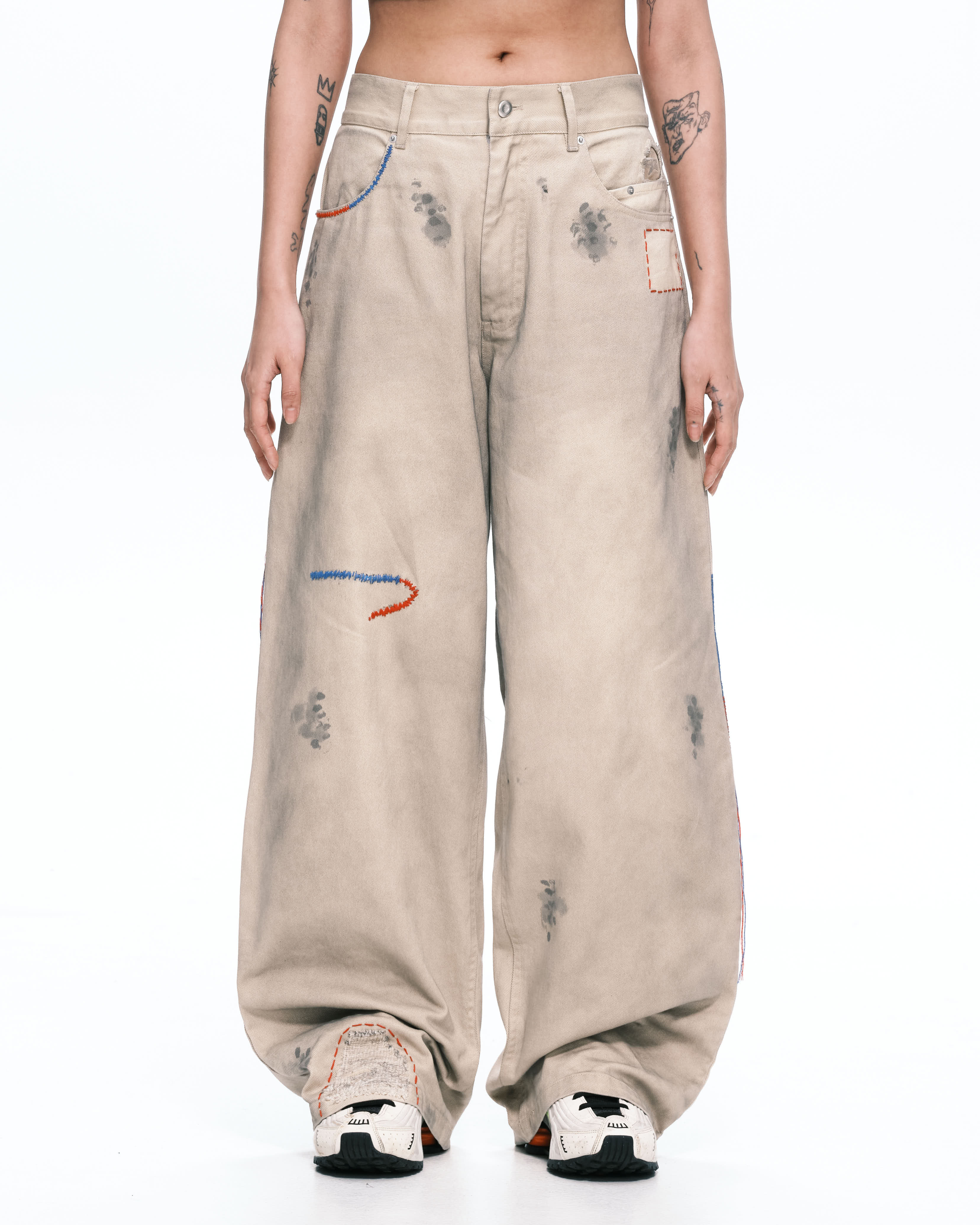 PLATEAU STUDIO｜Hand patched chino (Khaki)