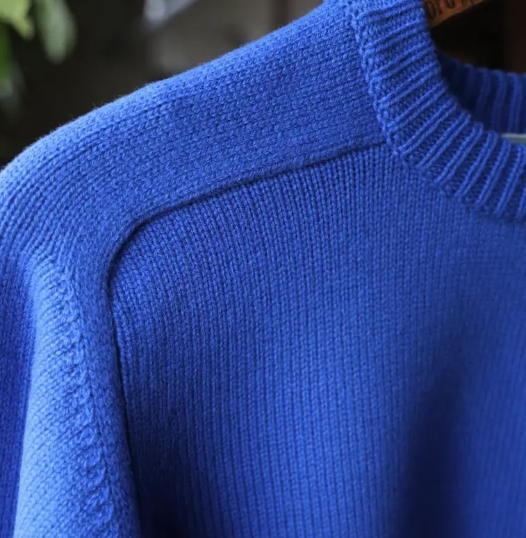 9/27 RELEASE: A.PRESSE 2025 A/W PULLOVER SWEATER WOOL (25AAP-03-11) - BLUE PRE ORDER ITEM (預訂中)