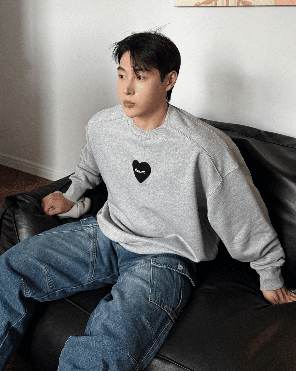 Heart 愛心補丁大學T