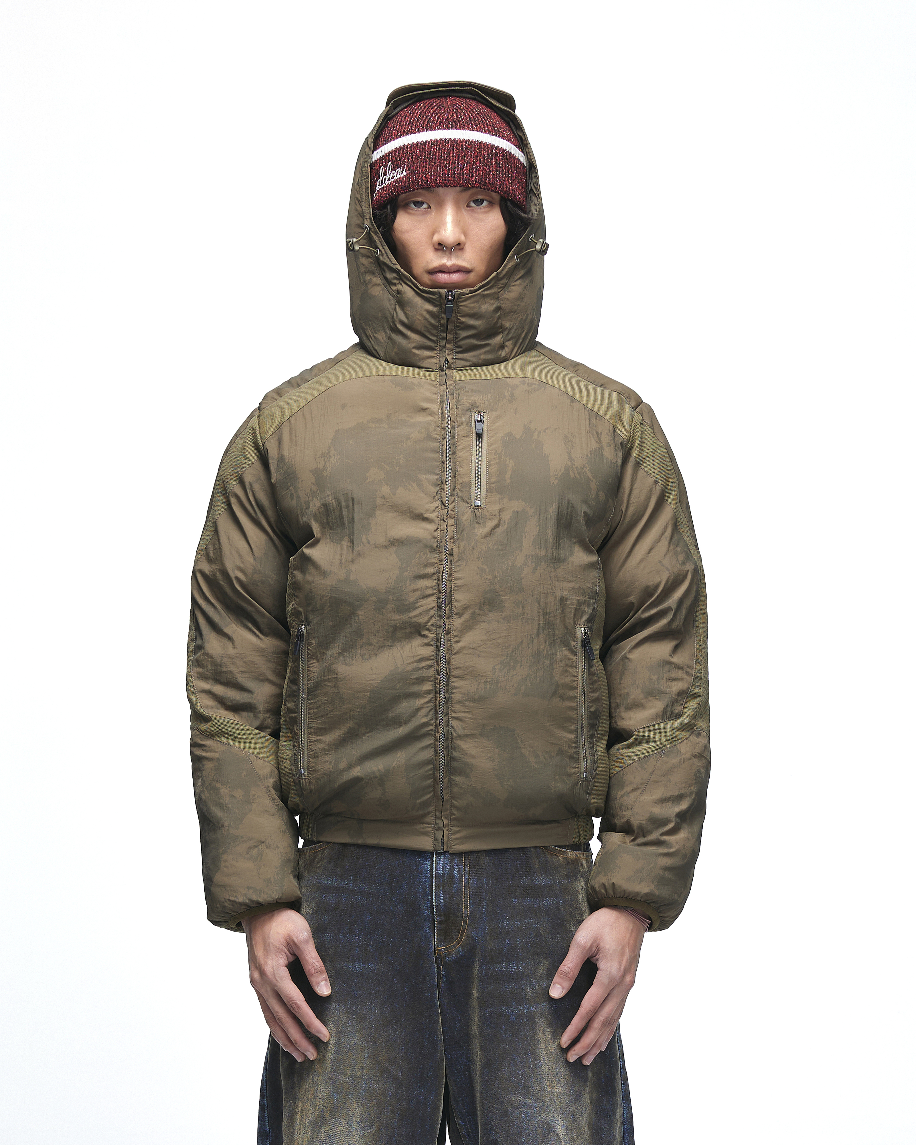 PLATEAU STUDIO｜Snowy puffer jacket (Dark olive)