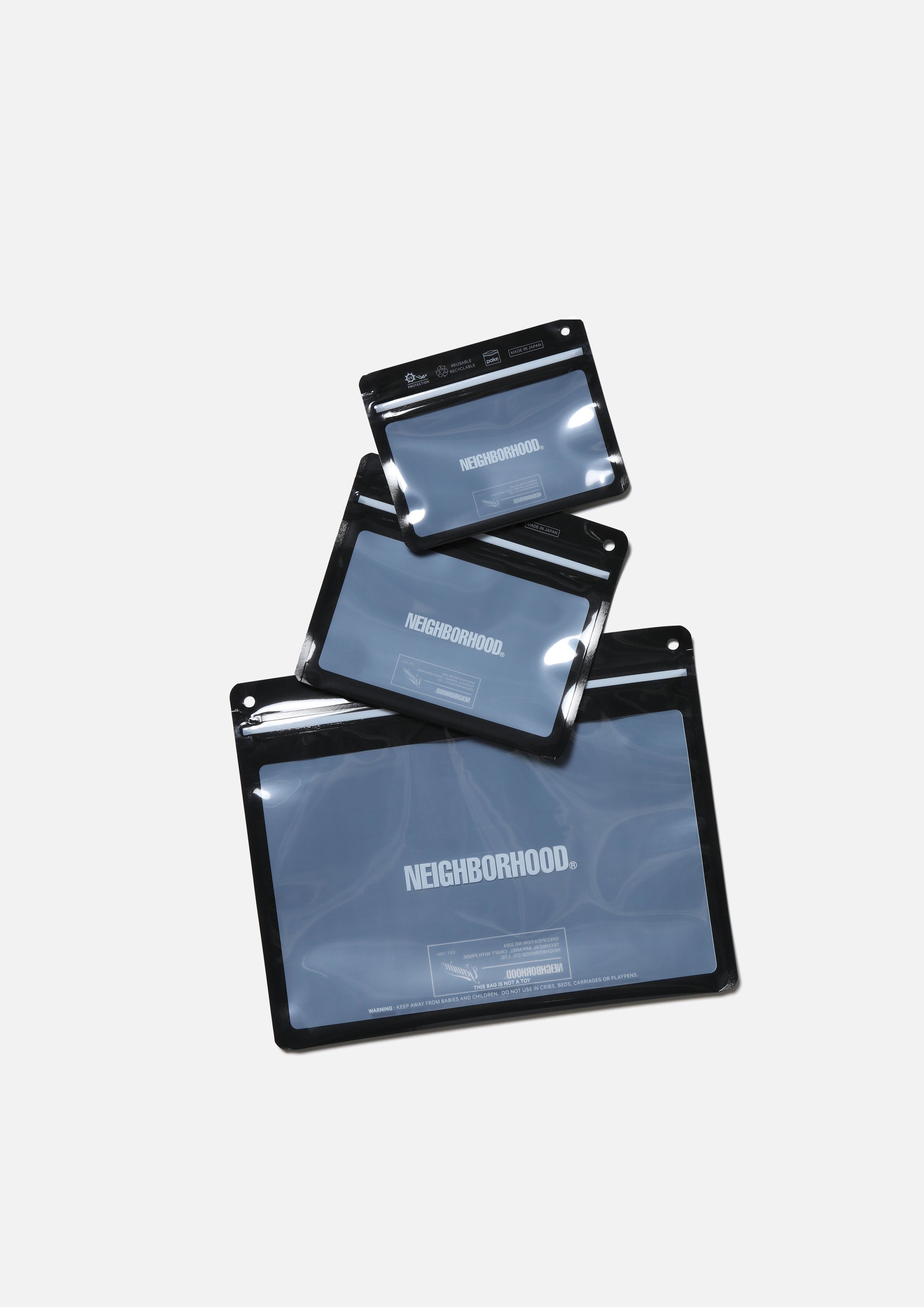2025AW NEIGHBORHOOD NBHD NH X PAKE . 3PACK SET 保健食品 藥物 收納 防潮 夾鏈袋 現貨 252BYPZN-AC01