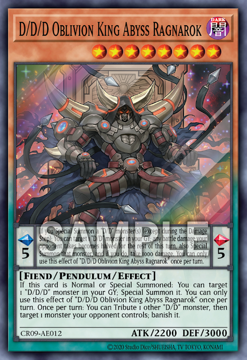 CR09-AE012 D/D/D Oblivion King Abyss Ragnarok (SR)