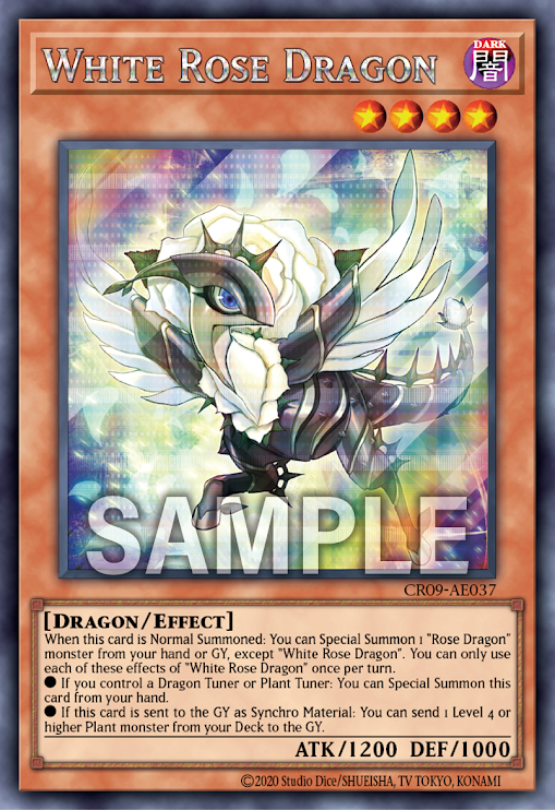 CR09-AE037 White Rose Dragon