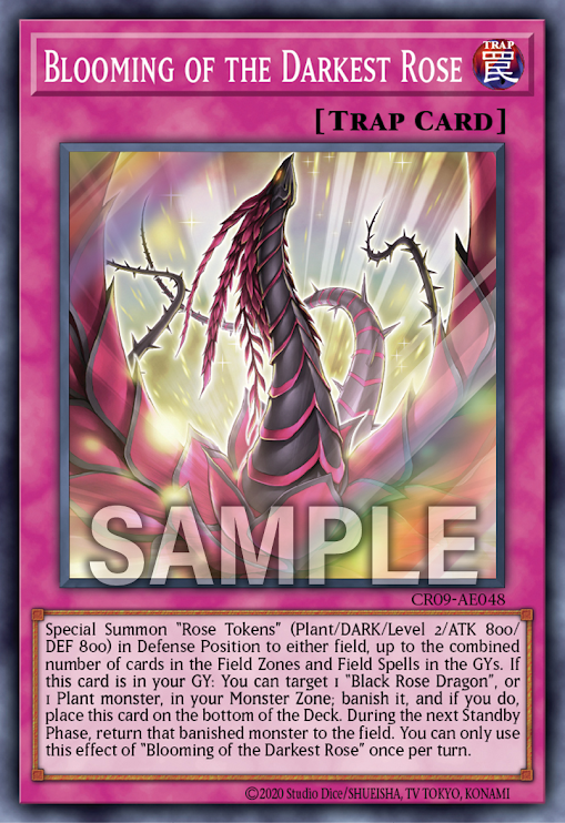 CR09-AE048 (SR)Blooming of the Darkest Rose(漆黑的薔薇的開華)