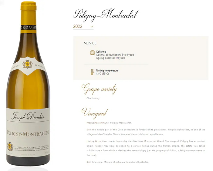 Joseph Drouhin Puligny Montrachet | Wine Couple