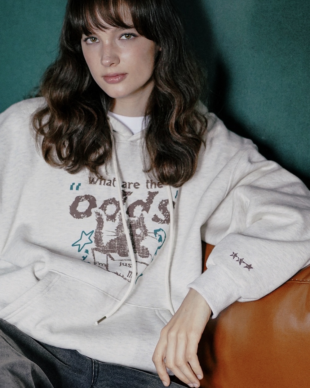 <預購> 韓國WV PROJECT 復古感Blow Hard貓咪刷毛帽T