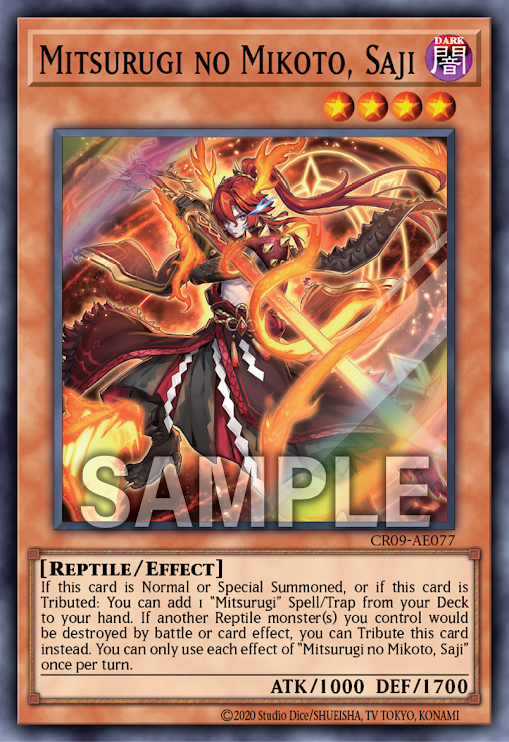 CR09-AE077 Mitsurugi no Mikoto, Saji (SR)