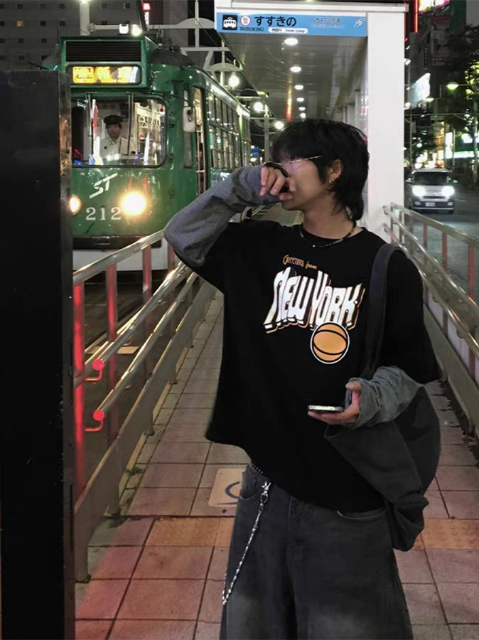 紐約分層長袖T恤