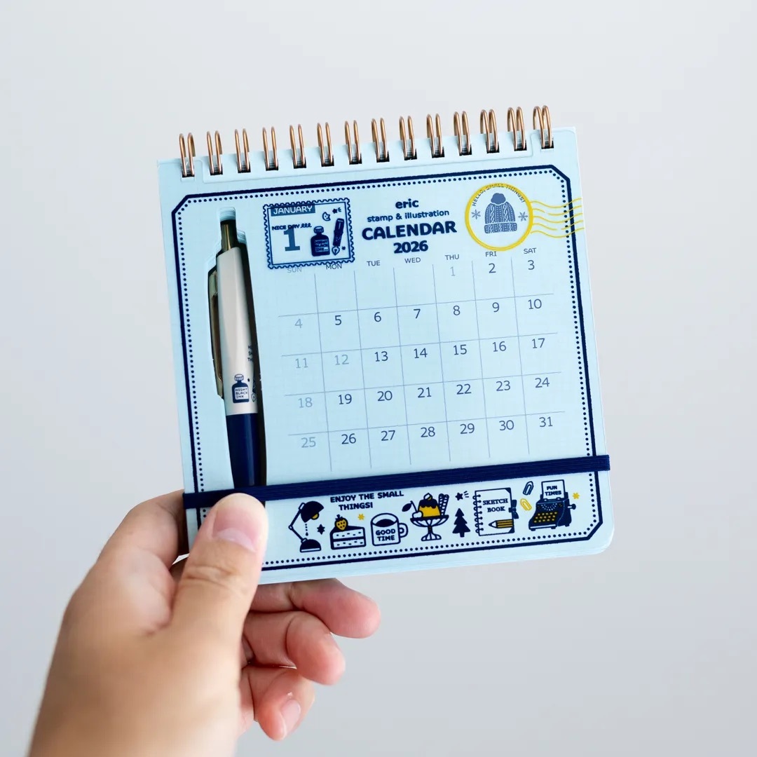 2026年 曆生活｜eric 附筆月曆 也可做為月記事手帳 NK-4260