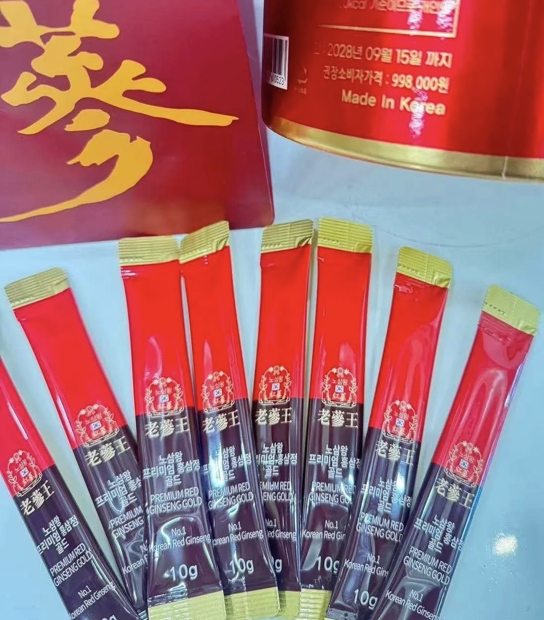 【直播】LL0930888 老蔘王6年根高麗紅參一桶100條