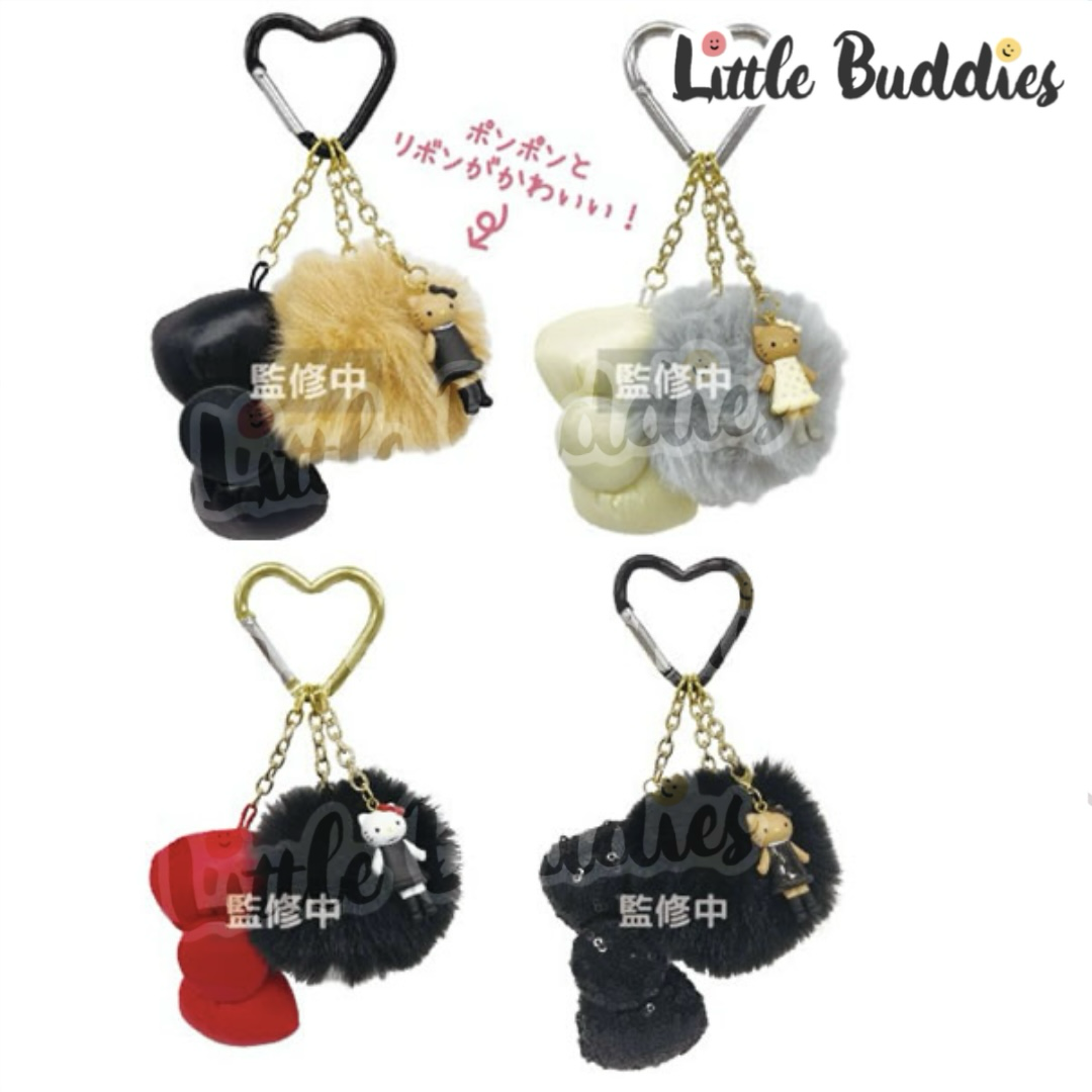 預購 日本 Sanrio Hello Kitty 時尚長腿系列 毛毛心形扣公仔掛飾